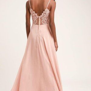 SOLD Romantic Ways Blush Pink Maxi Dress